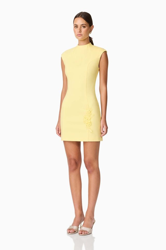 Elliatt Evee Mini Dress - Lemon