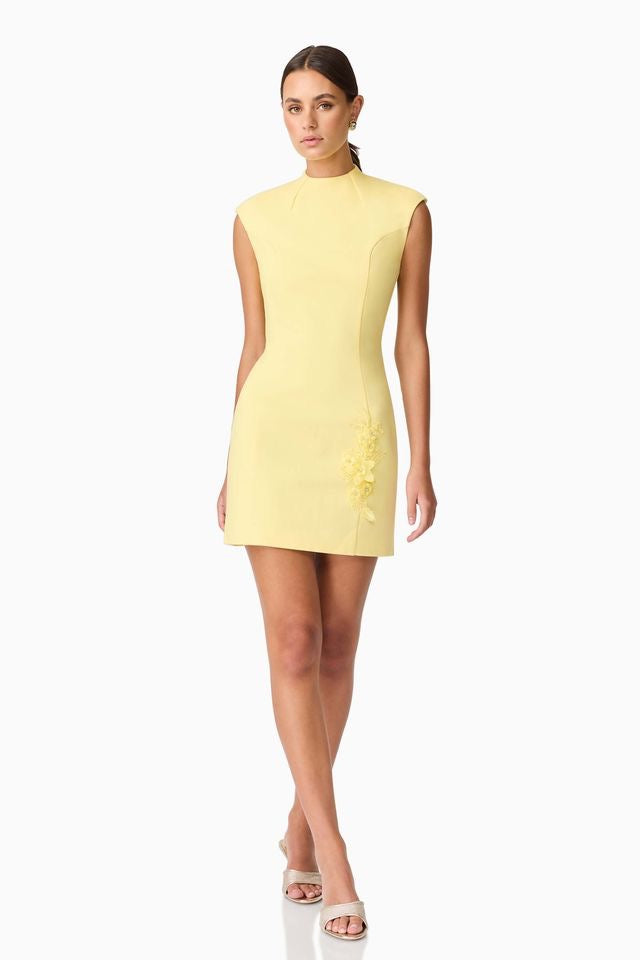 Elliatt Evee Mini Dress - Lemon