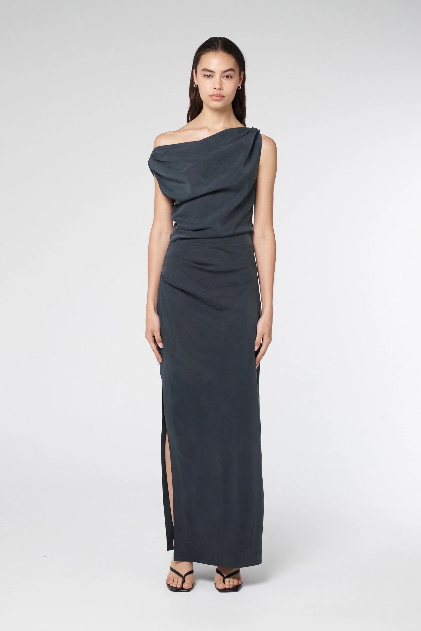 Third Form Athena Off Shoulder Maxi Dress Ink