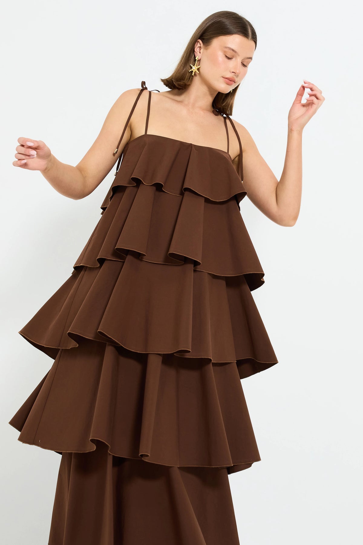 Pasduchas Ellis Tiered Maxi - Chocolate