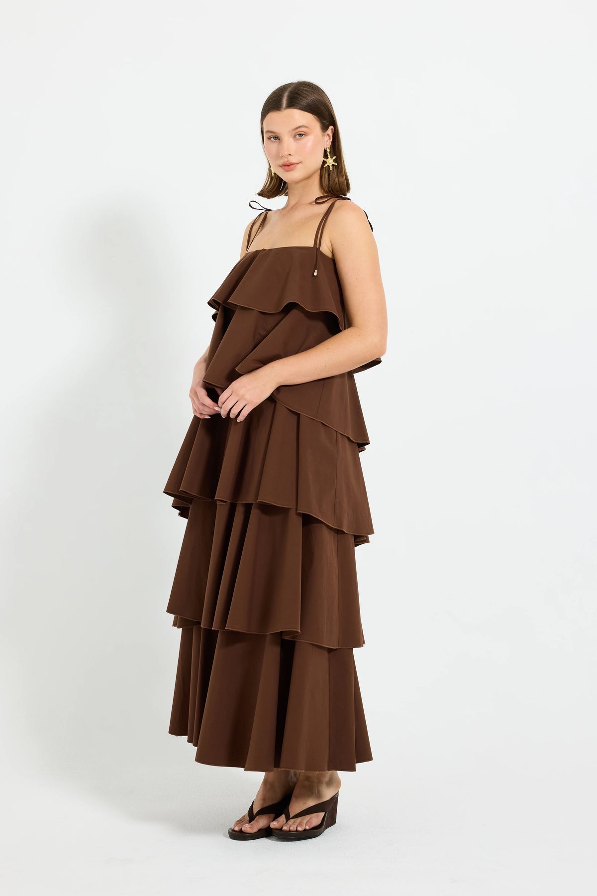 Pasduchas Ellis Tiered Maxi - Chocolate