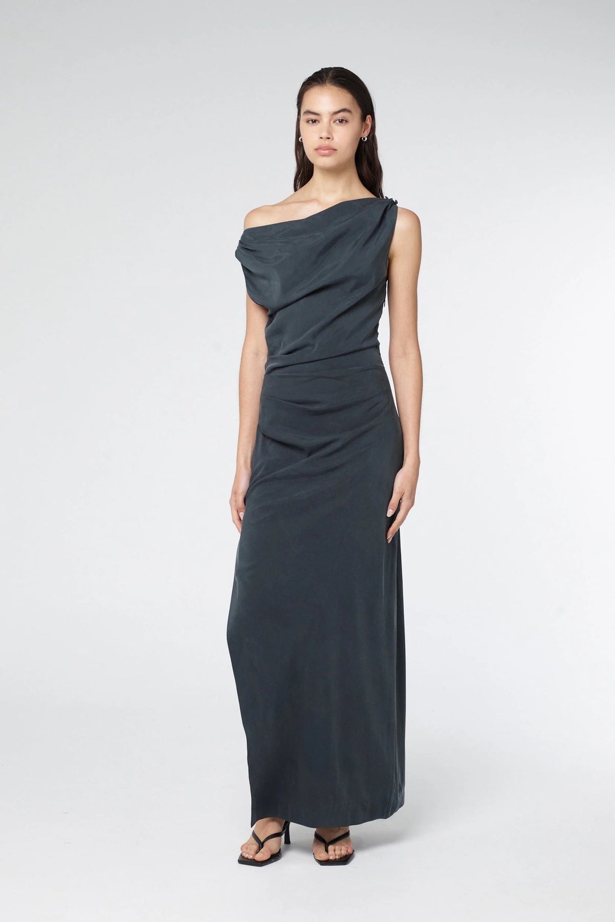 Third Form Athena Off Shoulder Maxi Dress - Ink