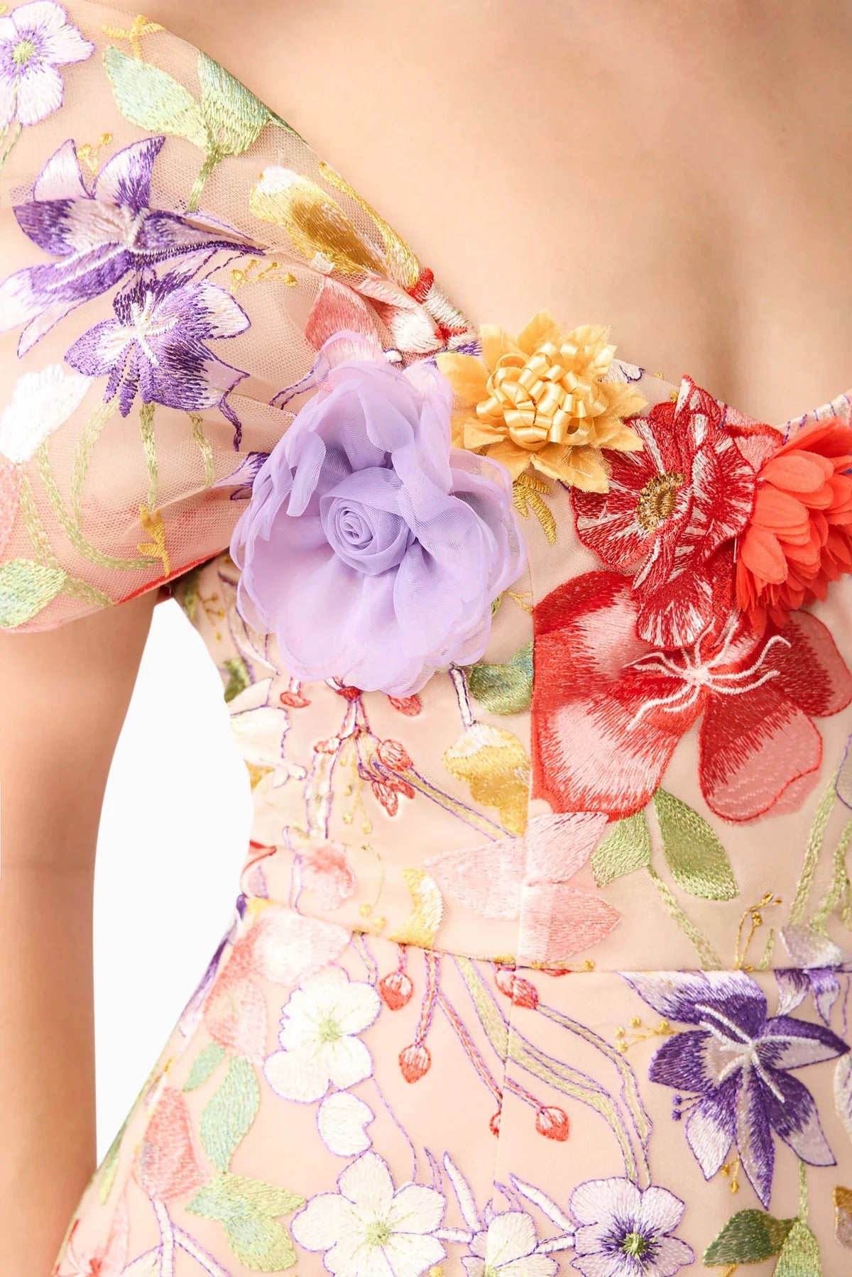 Elliatt Sophie Puff Sleeves Mini Dress - Multi