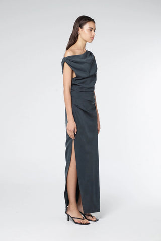 Third Form Athena Off Shoulder Maxi Dress - Ink