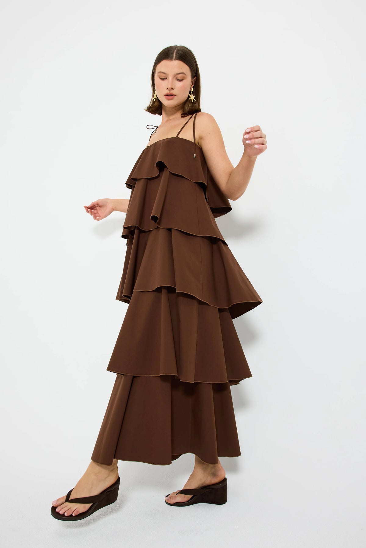 Pasduchas Ellis Tiered Maxi - Chocolate