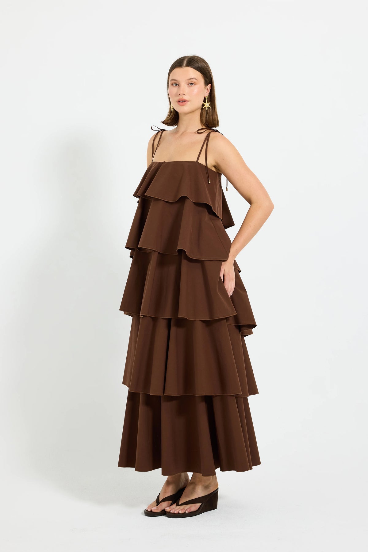 Pasduchas Ellis Tiered Maxi - Chocolate