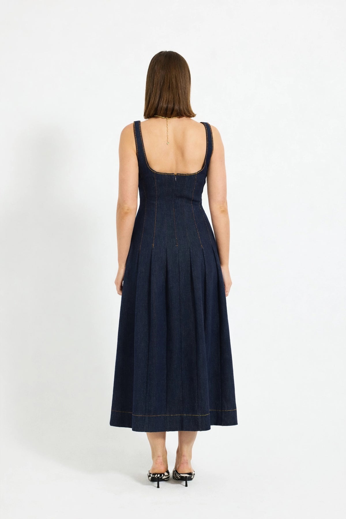 Pasduchas Hudson Denim Panelled Midi - Indigo