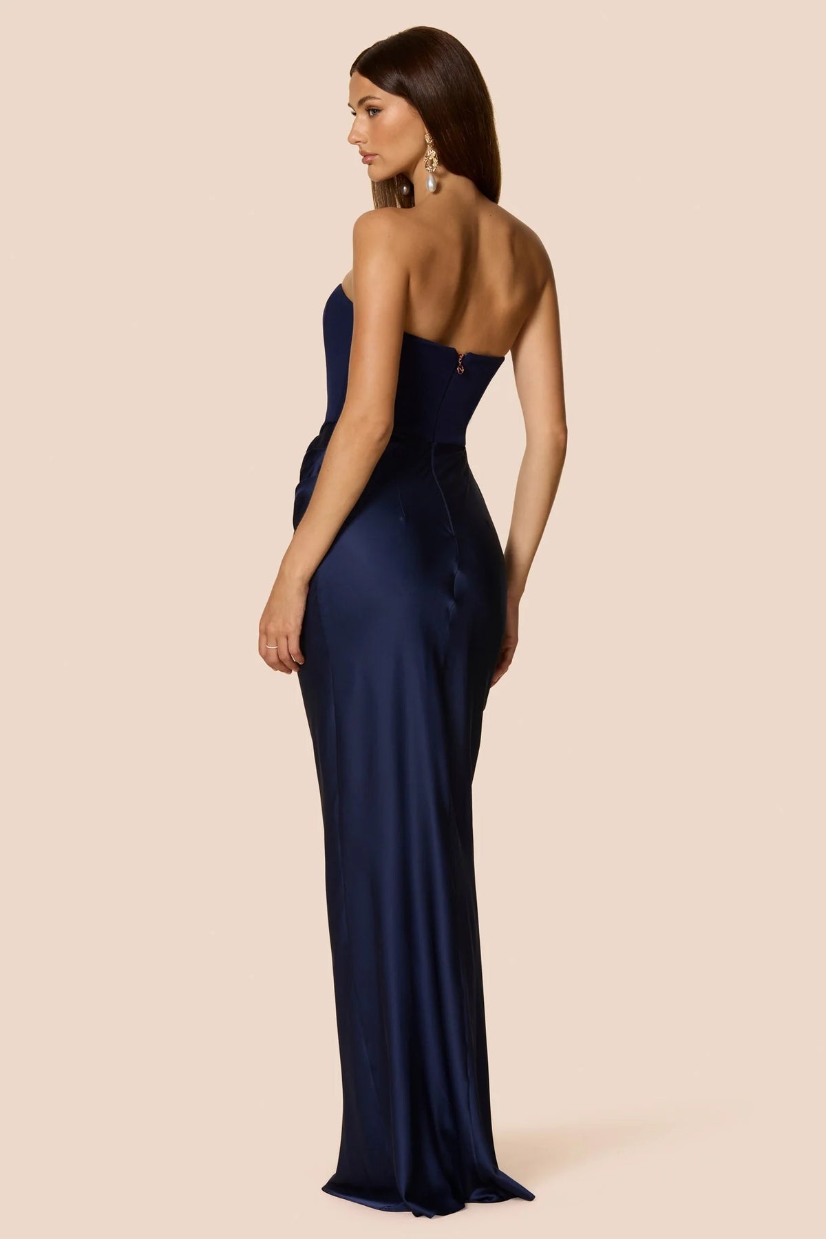 Nookie Chiara Strapless Gown - Navy