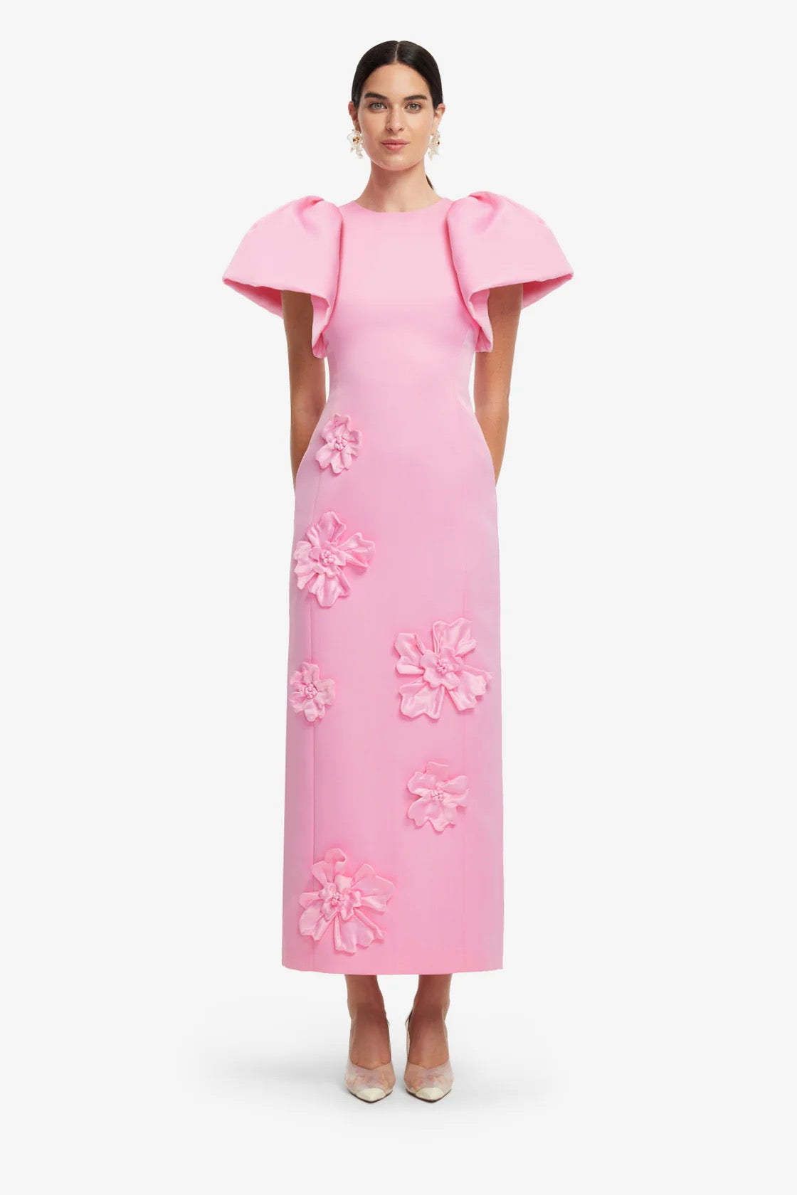 Leo Lin Lucinda Appliqué Maxi Dress - Baby Pink