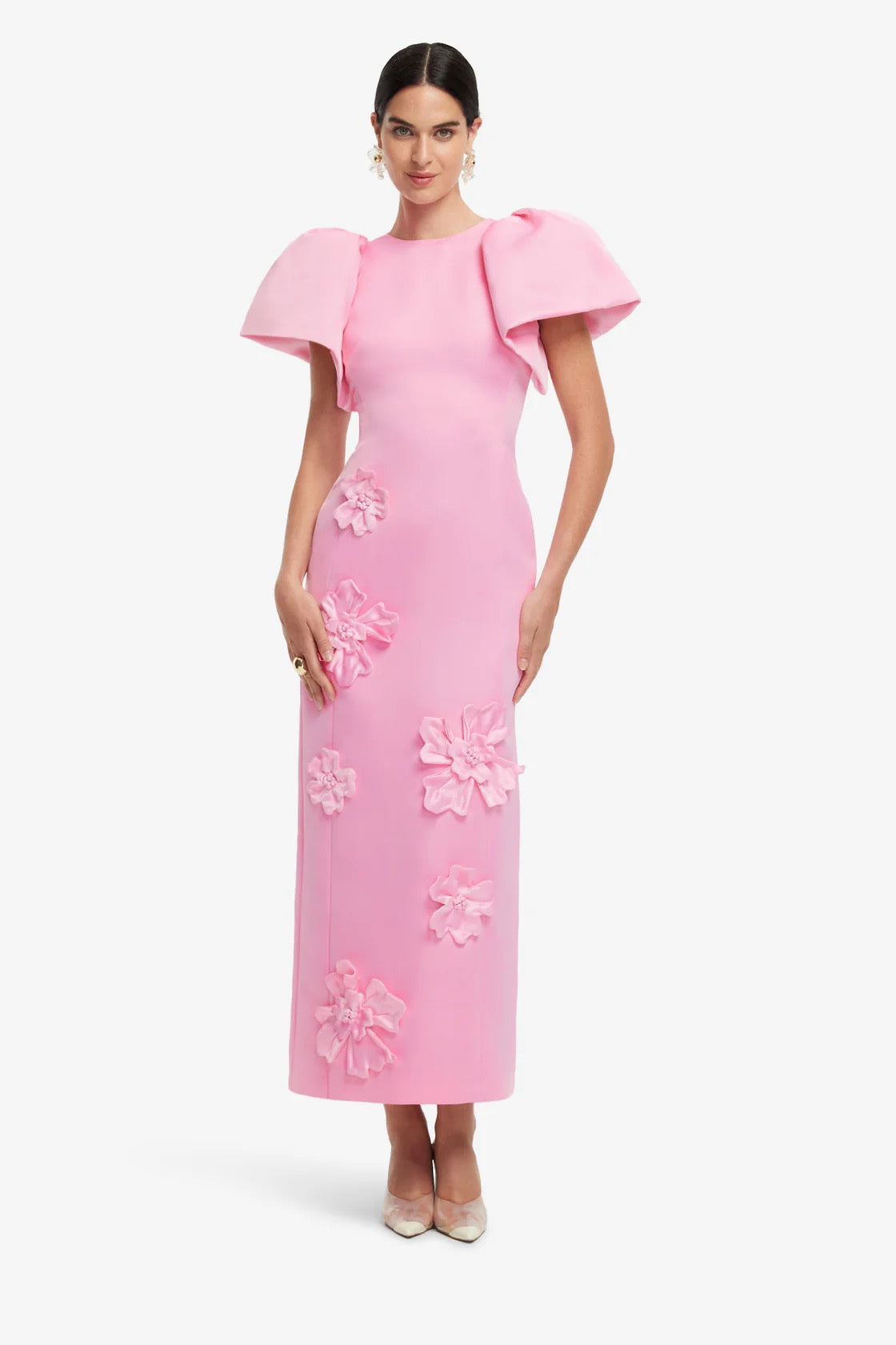 Leo Lin Lucinda Appliqué Maxi Dress - Baby Pink