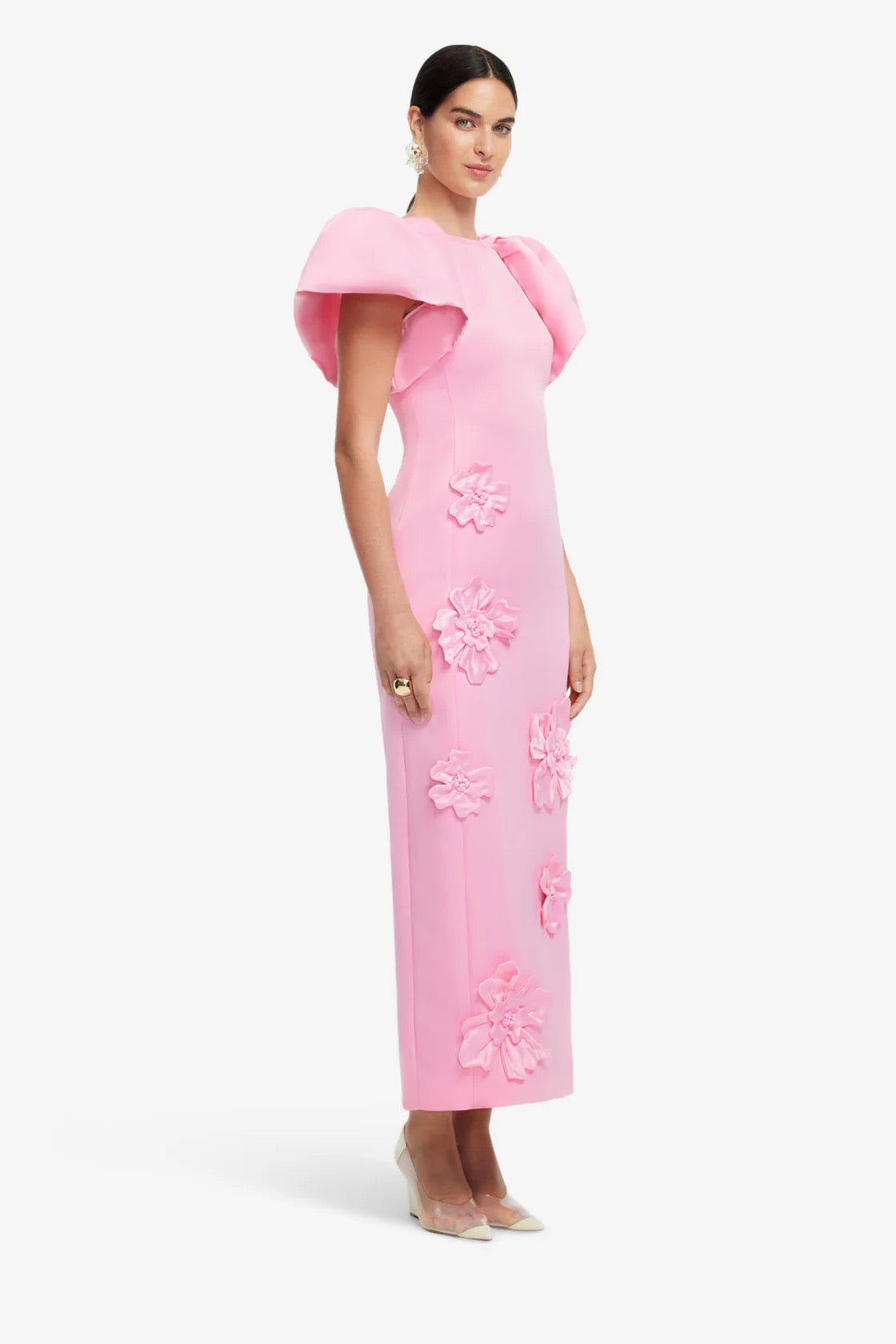 Leo Lin Lucinda Appliqué Maxi Dress - Baby Pink