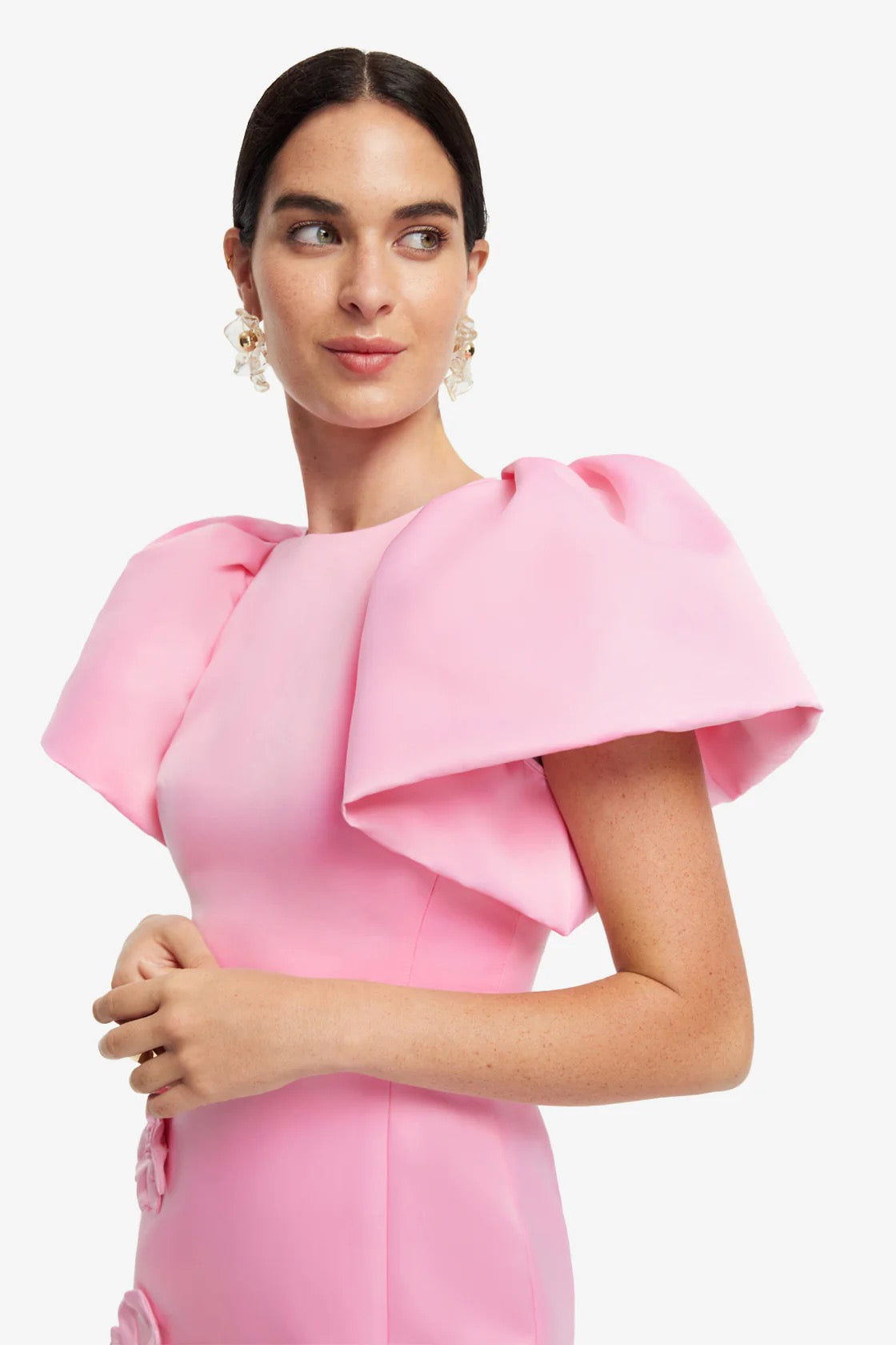 Leo Lin Lucinda Appliqué Maxi Dress - Baby Pink