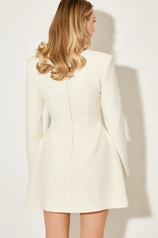 Odd Muse The Ultimate Muse Long Sleeve Button Down Dress - Ecru