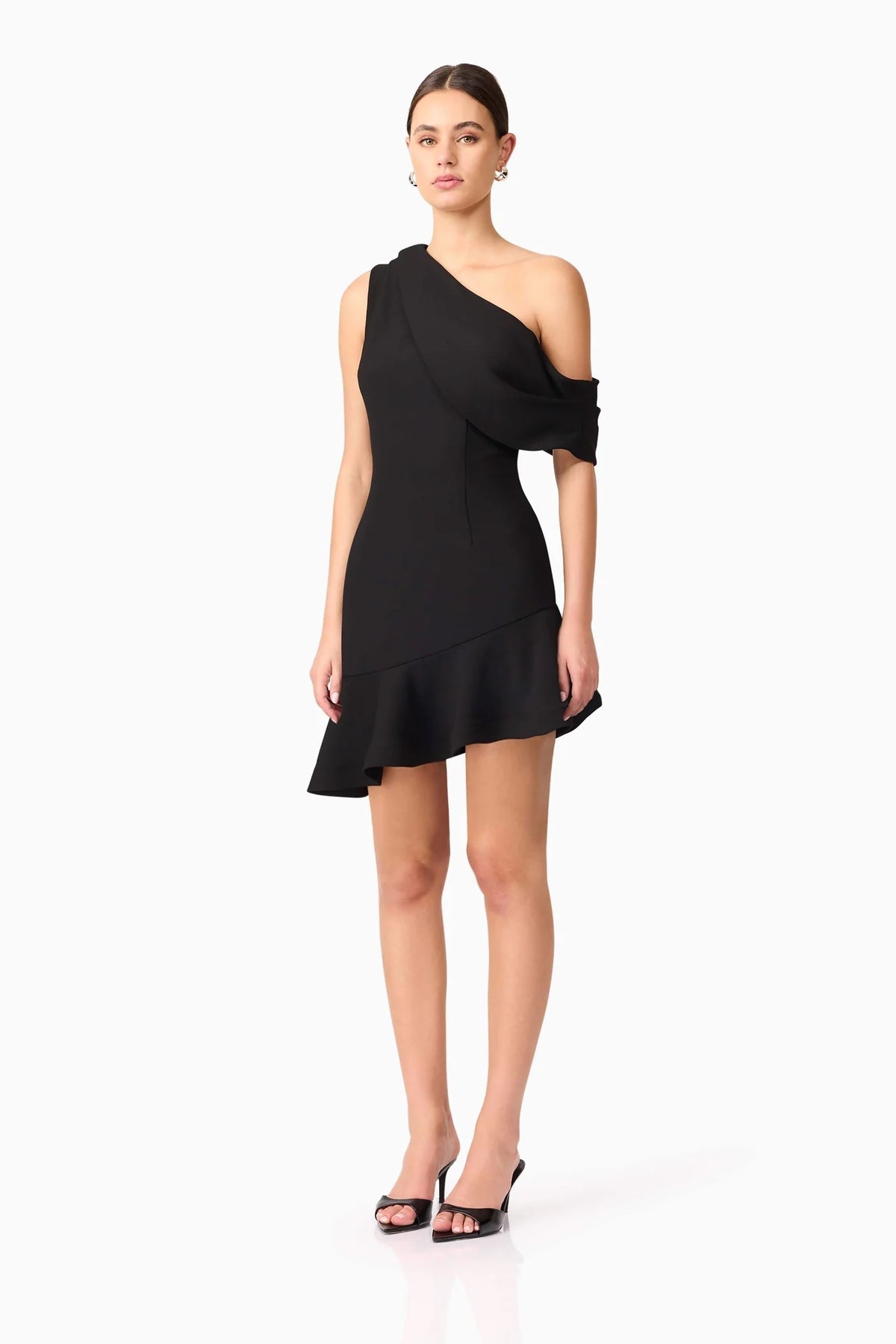 Elliatt Ava Asymmetrical Dress - Black