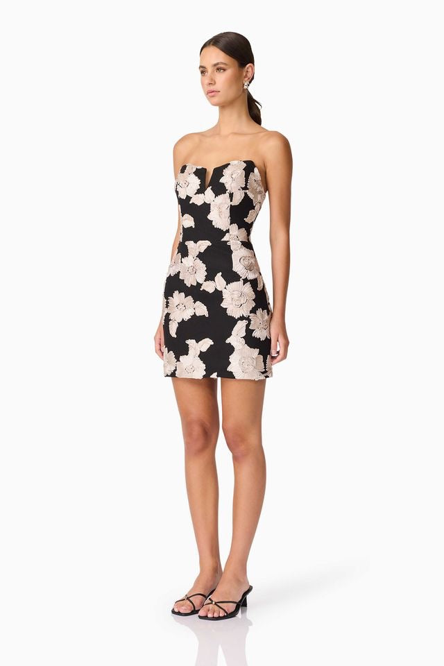 Elliatt Margaux Mini Dress - Black Gold