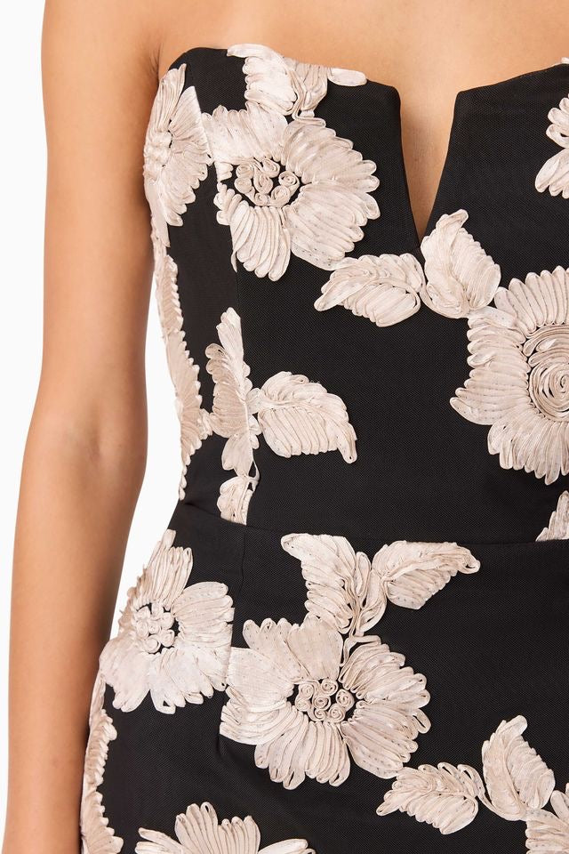 Elliatt Margaux Mini Dress - Black Gold