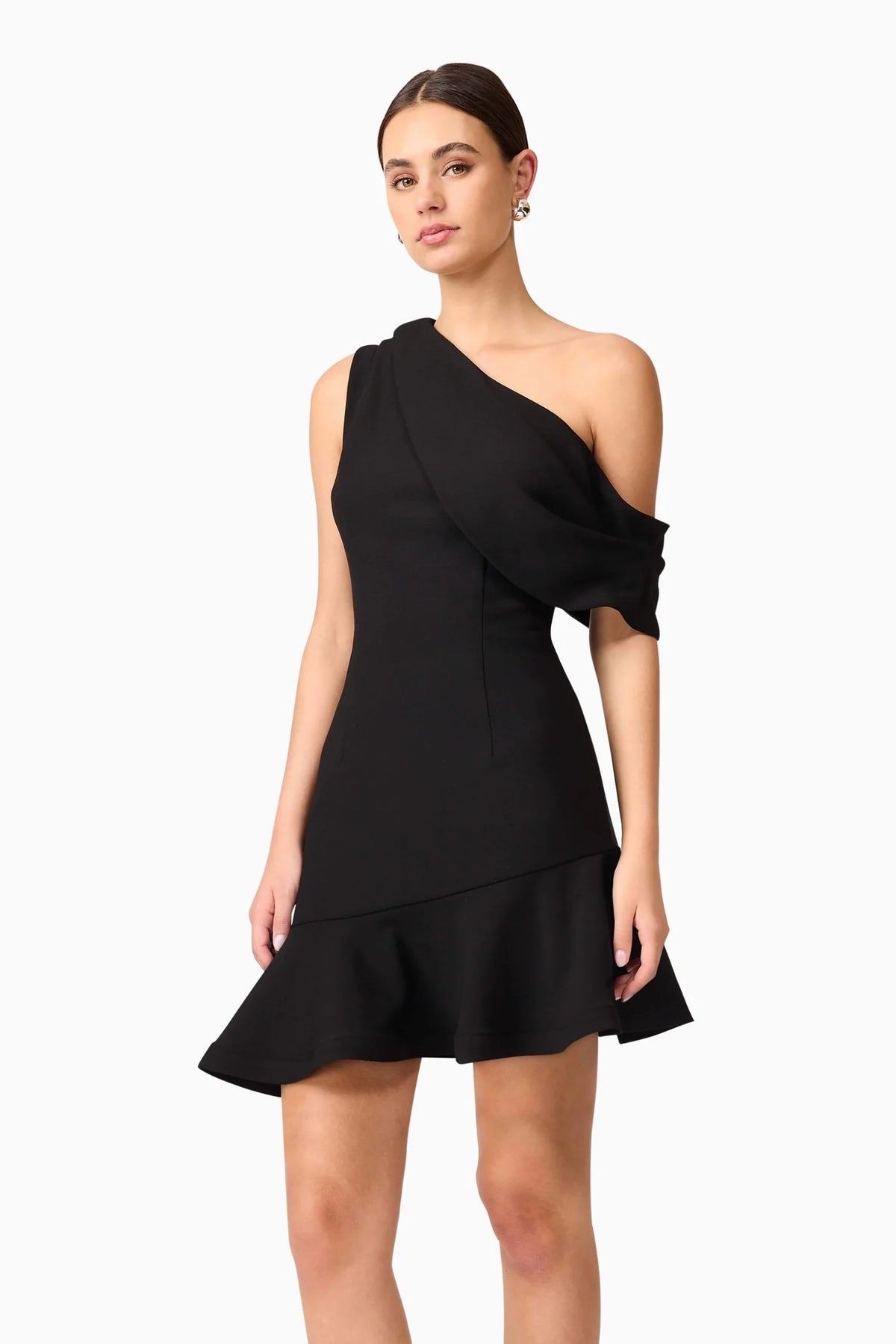 Elliatt Ava Asymmetrical Dress - Black