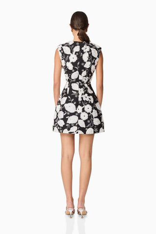 Elliatt Carol Tulip Mini Dress - Black and White