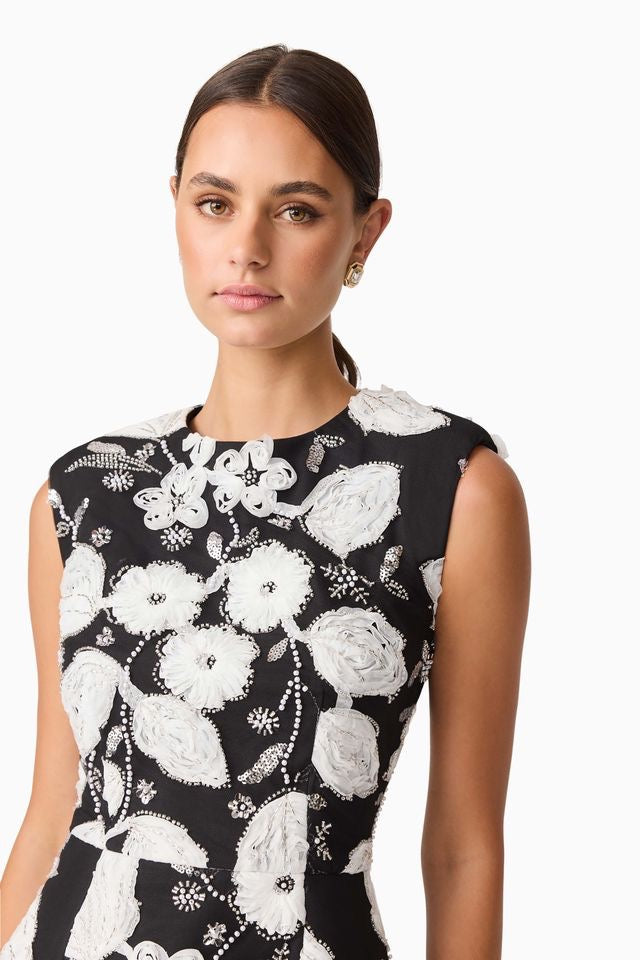 Elliatt Carol Tulip Mini Dress - Black & White