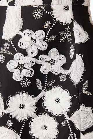 Elliatt Carol Tulip Mini Dress - Black and White