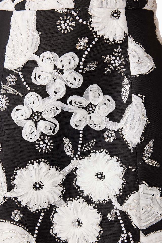 Elliatt Carol Tulip Mini Dress - Black & White