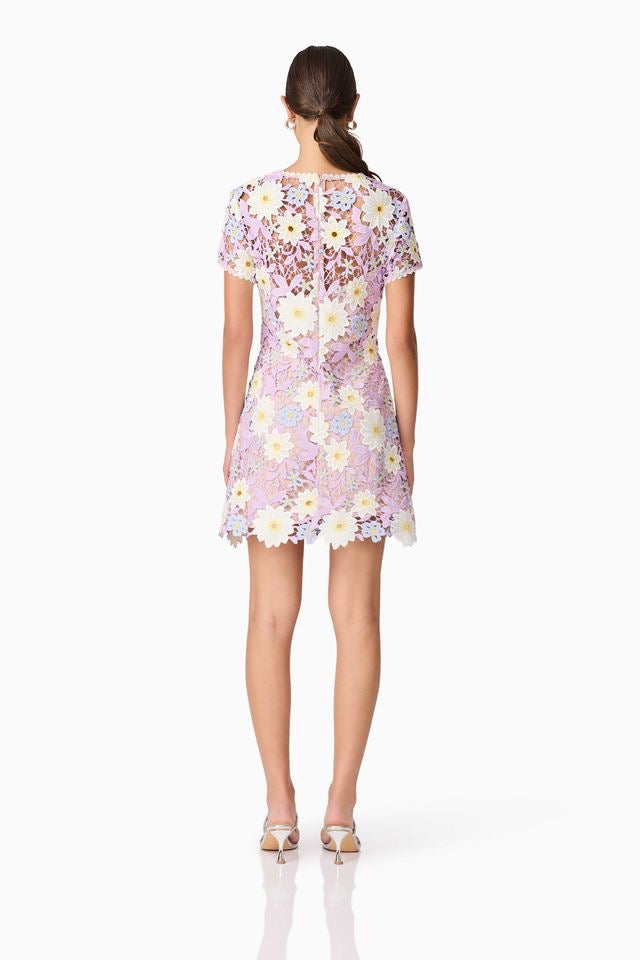 Elliatt Sigrid Mini Shift Dress - Lilac Multi