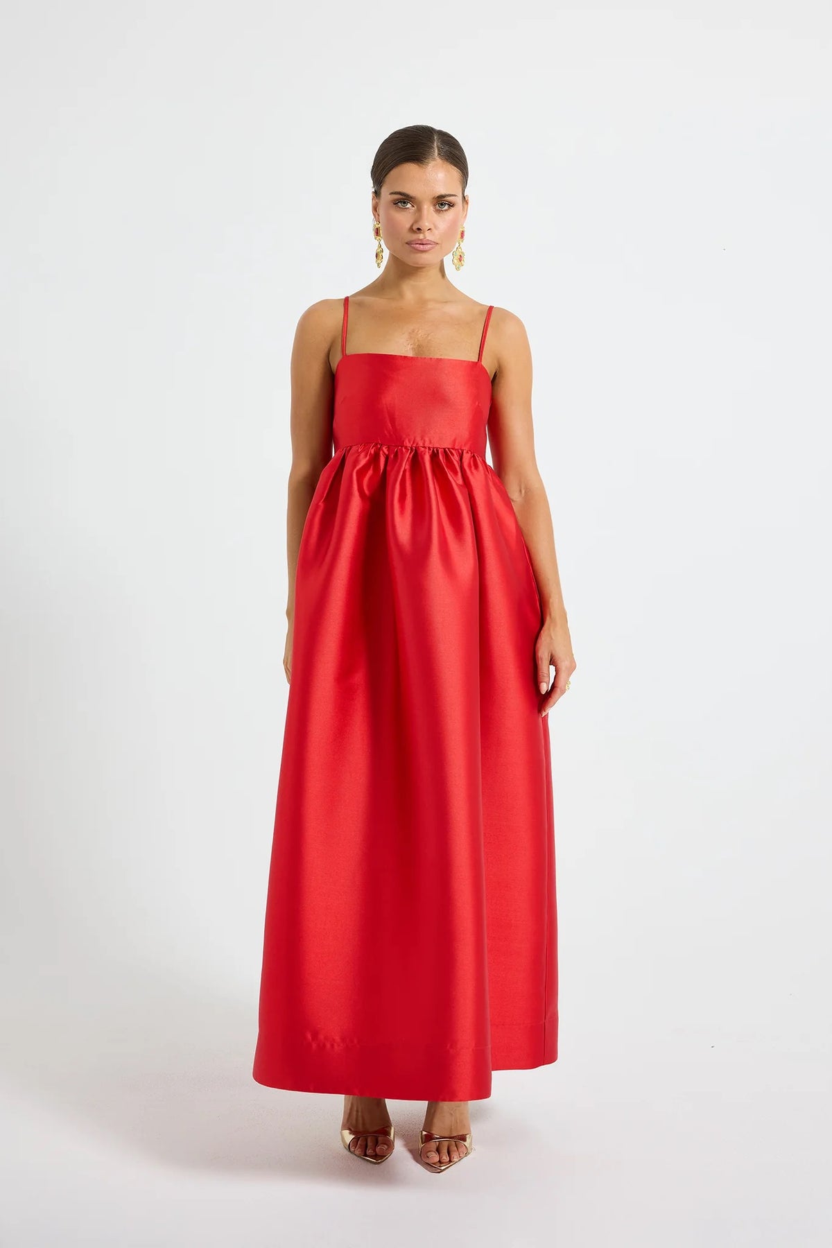 Pasduchas Pippa Flared Midi Dress - Poppy