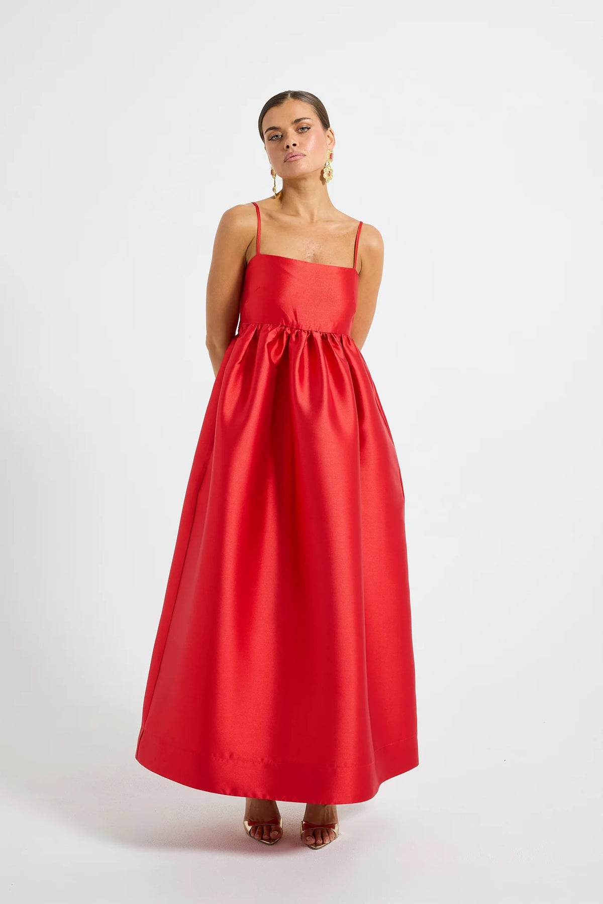 Pasduchas Pippa Flared Midi Dress - Poppy