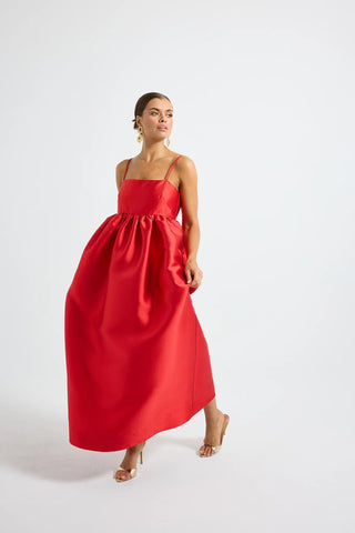 Pasduchas Pippa Flared Midi Dress - Poppy