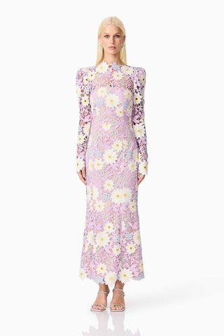 Elliatt Sigrid Midi Dress - Lilac Multi