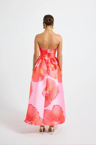 Pasduchas Kalani Strapless Midi Dress - Raspberry