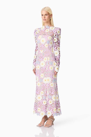 Elliatt Sigrid Midi Dress - Lilac Multi