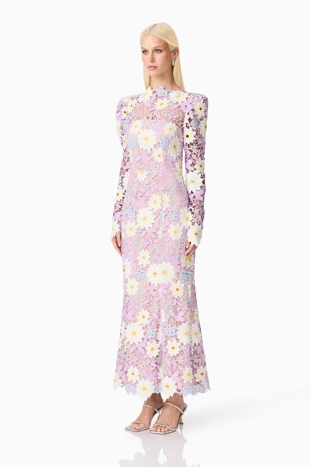Elliatt Sigrid Midi Dress - Lilac Multi