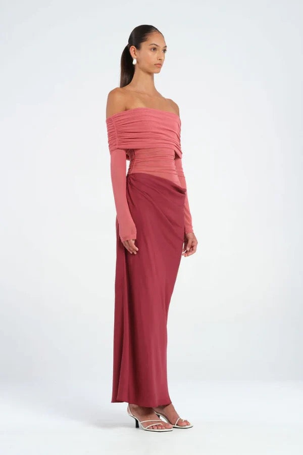 Benni Yasmin Off Shoulder Dress - Redwood