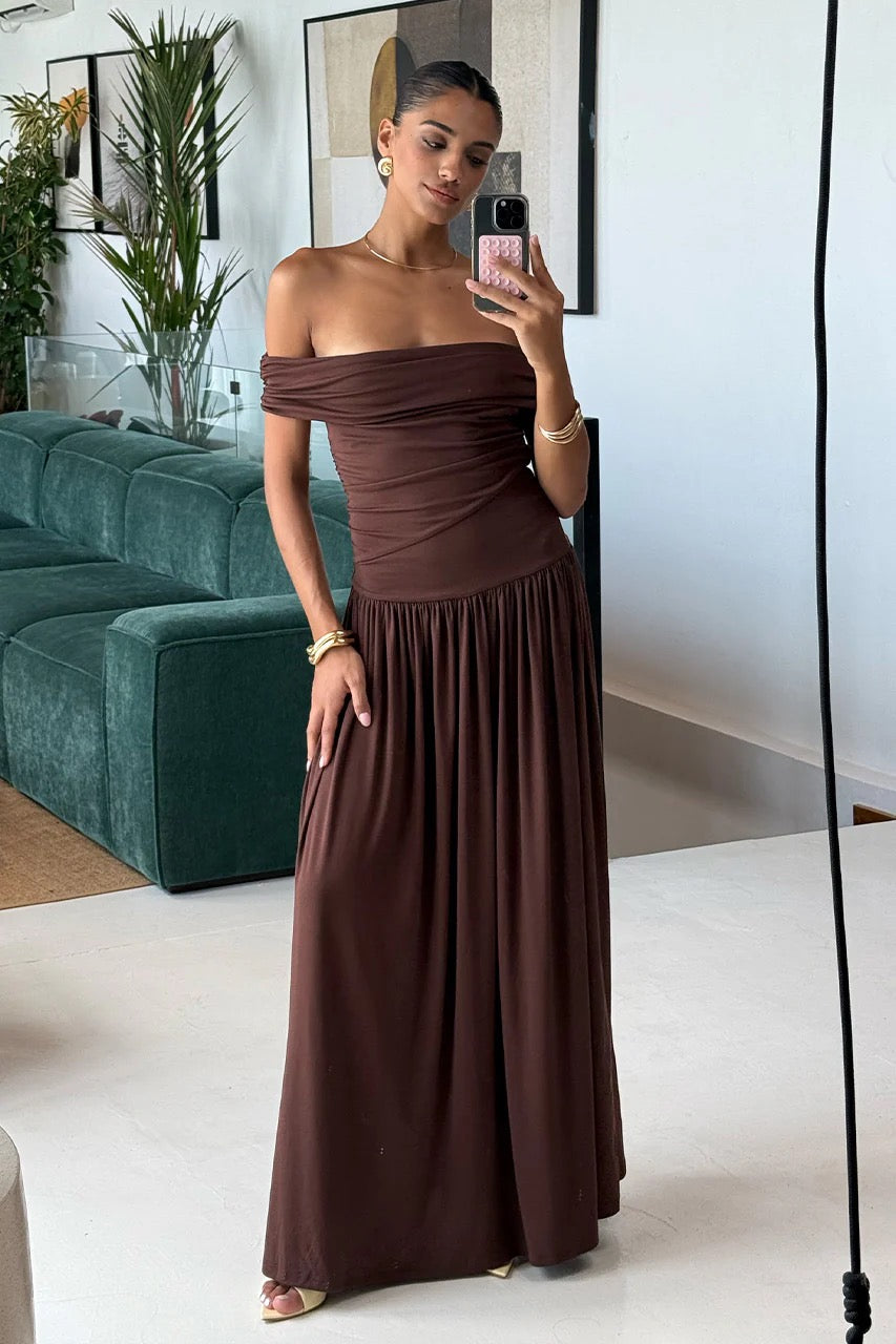Runaway the Label Manalla Maxi Dress - Brown