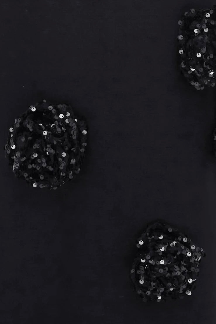 Leo Lin Rayna Embellished Wool Blend Bustier Maxi Dress - Ebony