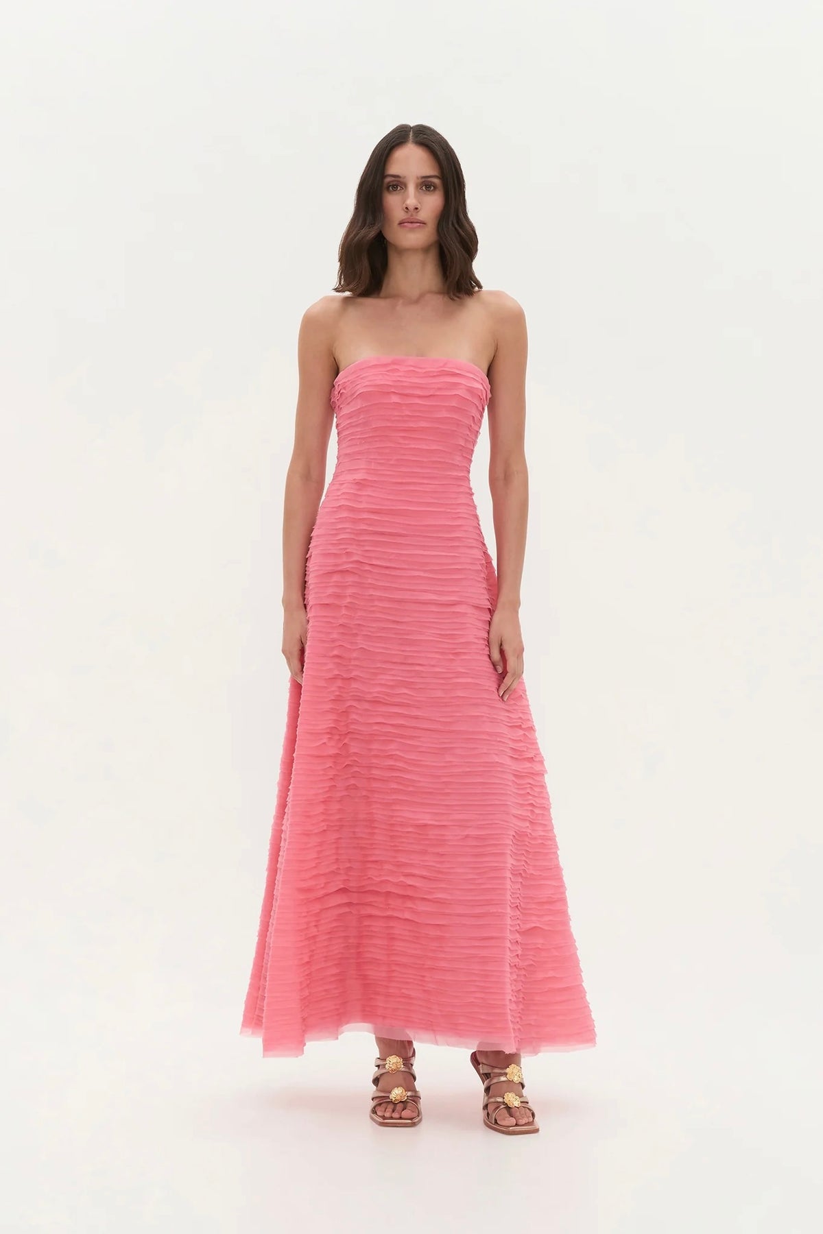 Aje Soundscape Maxi Dress - Guava Pink