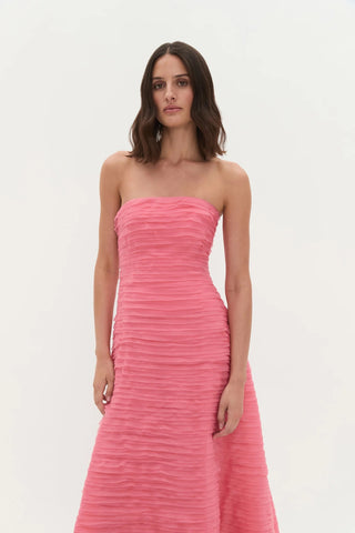 Aje Soundscape Maxi Dress - Guava Pink