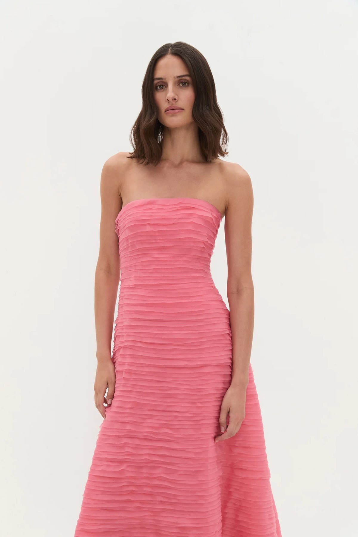 Aje Soundscape Maxi Dress - Guava Pink