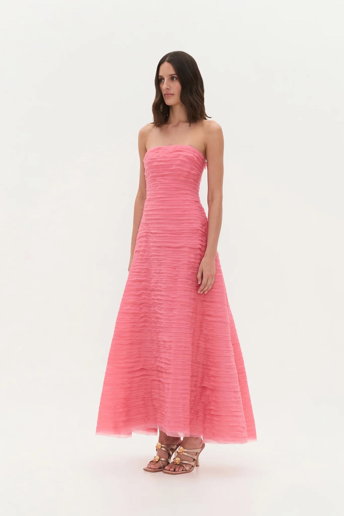 Aje Soundscape Maxi Dress - Guava Pink