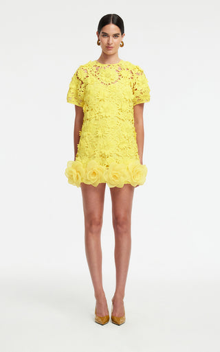 Leo Lin Maggie Lace Mini Dress - Sunshine