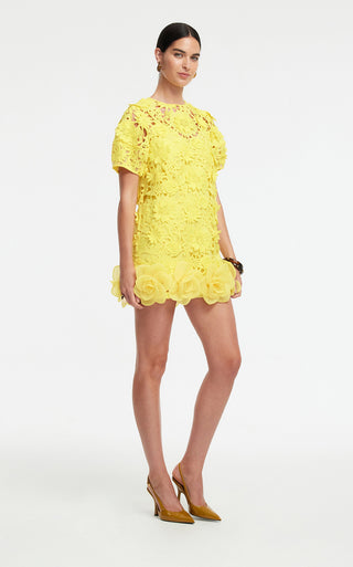 Leo Lin Maggie Lace Mini Dress - Sunshine