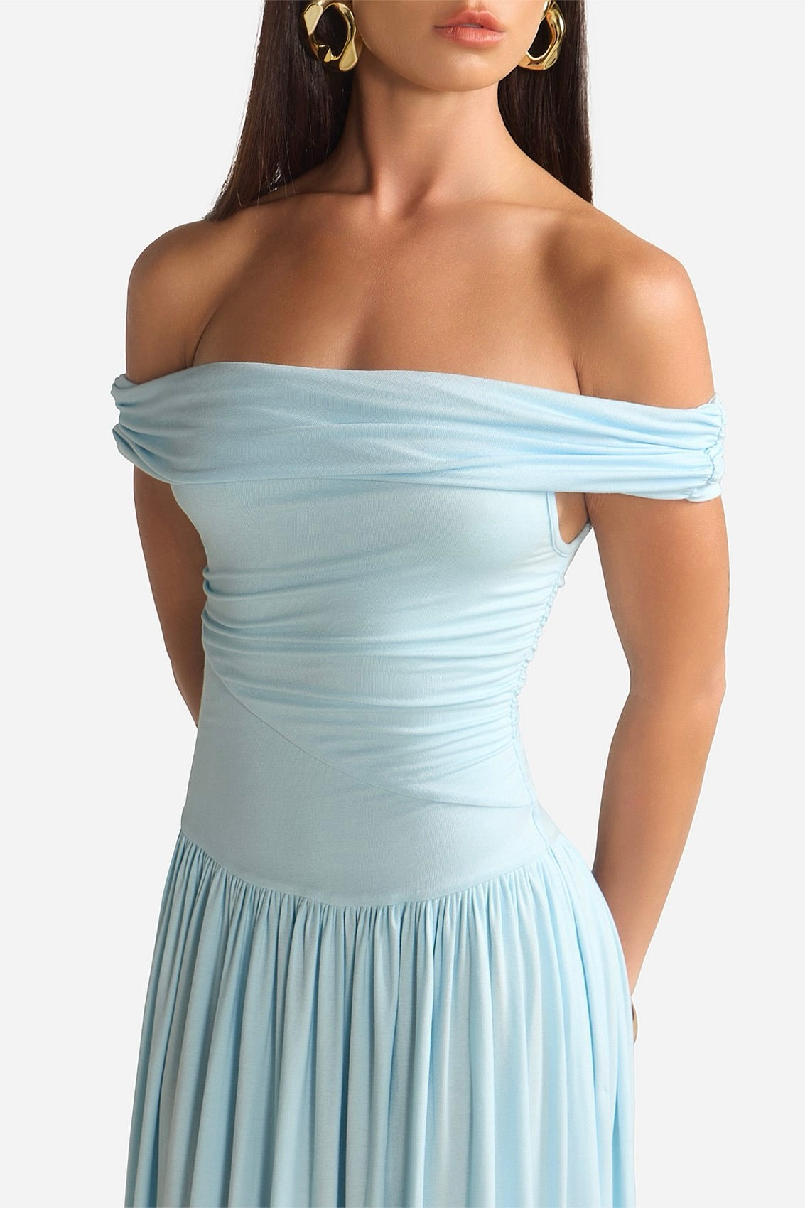 Runaway the Label Manalla Maxi Dress - Sky Blue