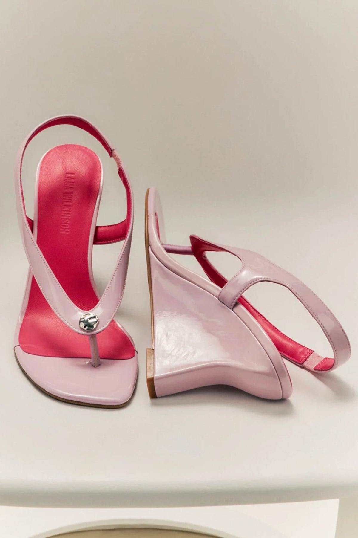 Lana Wilkinson Martine Wedge Heels - Lilac Leather