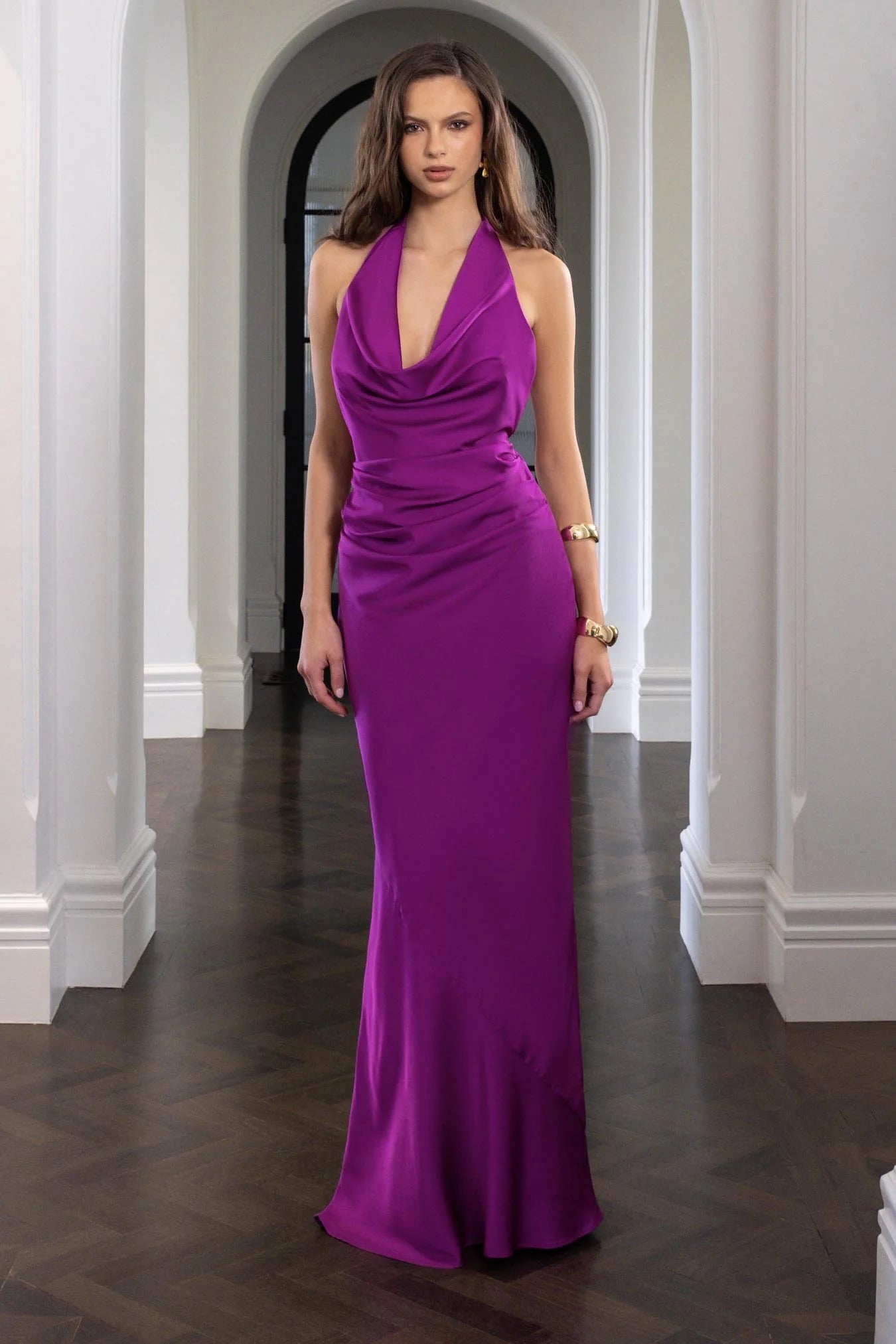 rust colour bridesmaid dresses Coloured Chic Bateau Neckline Ruffle Short Sleeves Sheath/Column Chiffon Bridesmaid Dress with Slit Featuring a high slit Cabernet Wrap Dress Rust Coloured Color:Peach Pink