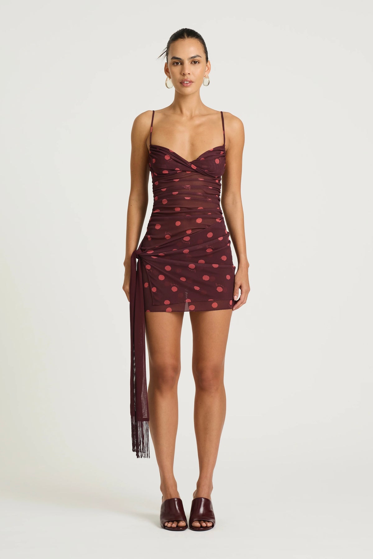 Benni Piper Twist Dress - Plum Spot