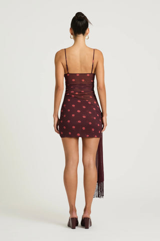 Benni Piper Twist Dress - Plum Spot