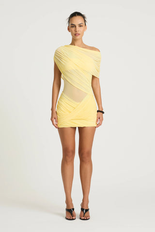 Benni Otto Mini Dress - Lemon