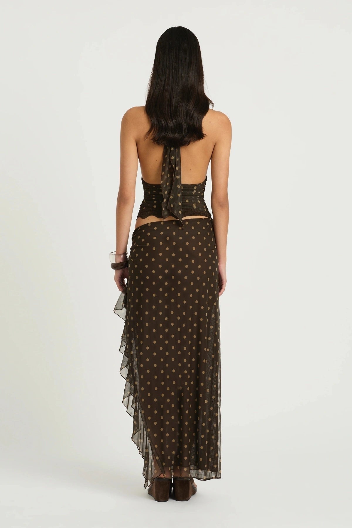 Benni Penelope Halter Maxi Dress - Espresso Spot