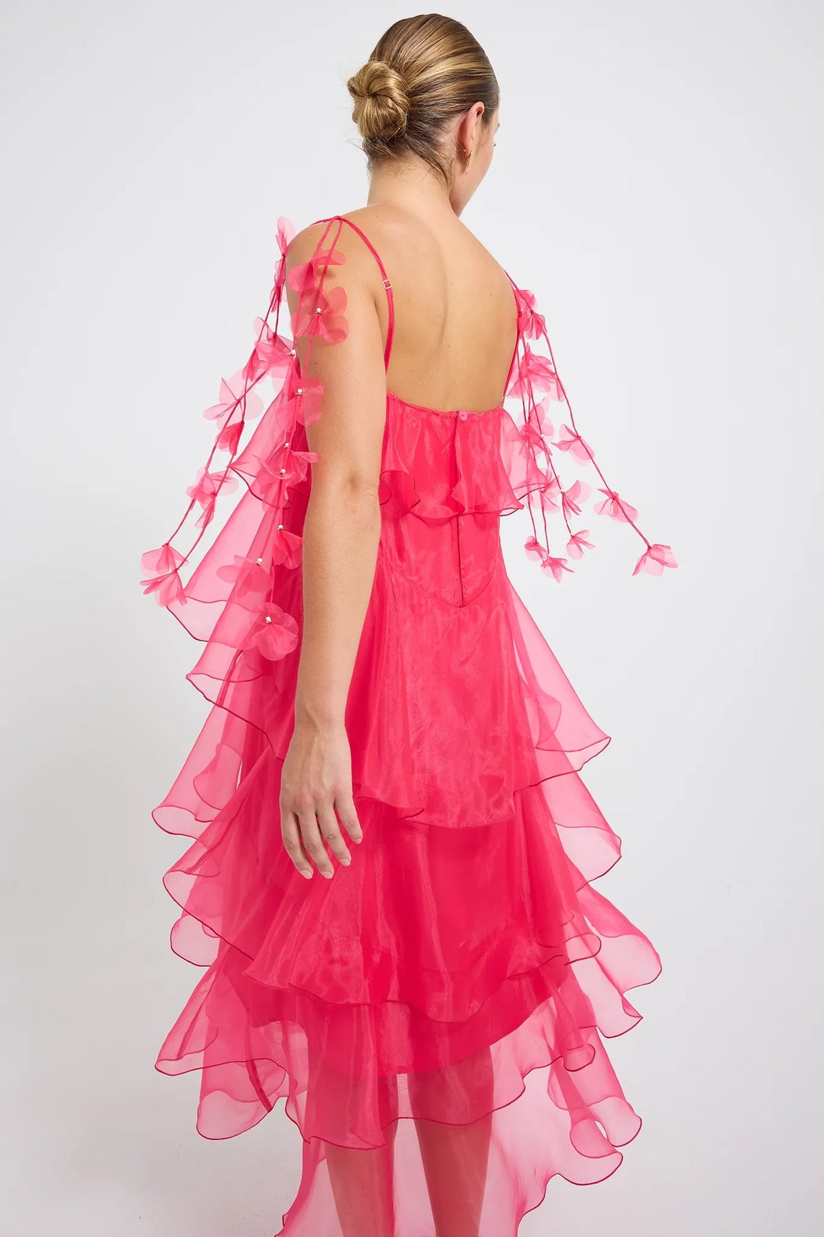 Pasduchas Cleo Tiered Maxi Dress - Magenta